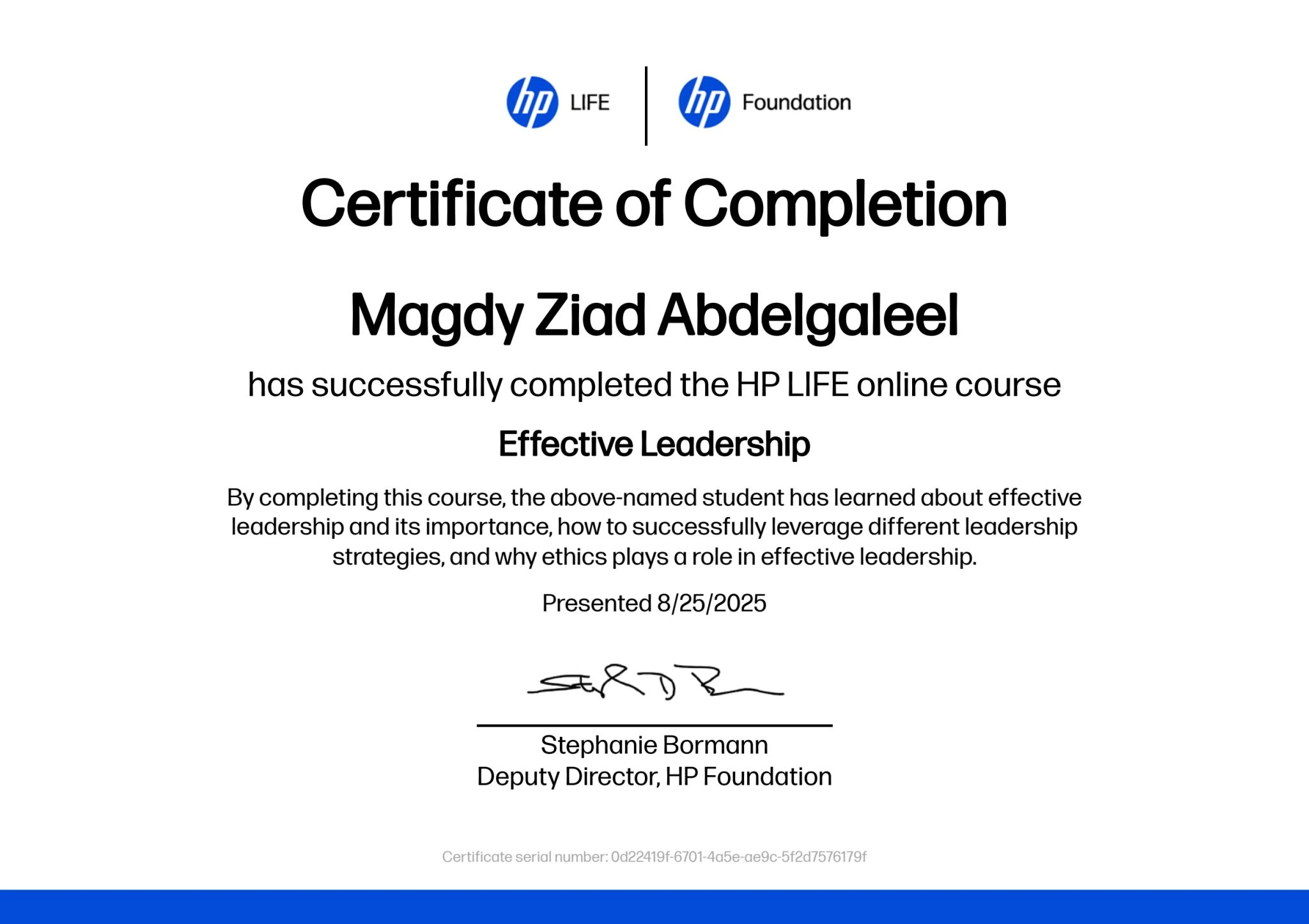 Leadership Certificate